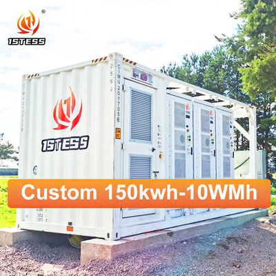 औद्योगिक वाणिज्यिक सौर ऊर्जा ऊर्जा भंडारण प्रणाली 500kWh 1MWh बैटरी क्षमता और दूरस्थ निगरानी और नियंत्रण के साथ