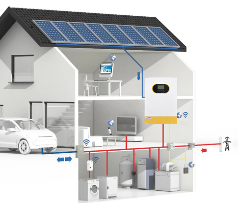 48V 5.5kw सौर हाइब्रिड इन्वर्टर ऑन/ऑफ ग्रिड 6.2KW हाइब्रिड इन्वर्टर आवृत्ति 50Hz/60Hz