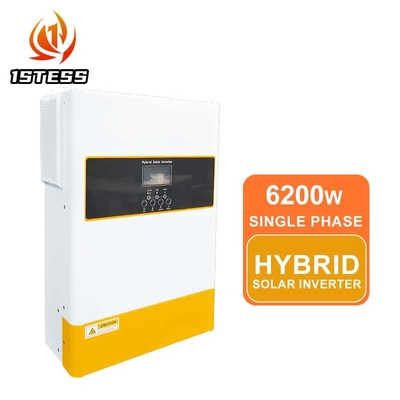 उच्च क्षमता 48 वी हाइब्रिड सौर इन्वर्टर 6.2kW ऑफ-ग्रिड आवासीय बिजली समाधानों के लिए