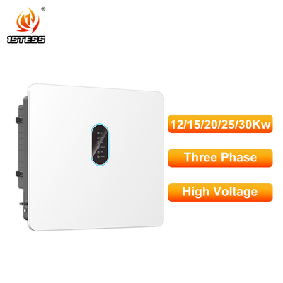 12kw 15kw 20kw 25kw 30kw हाइब्रिड सोलर इन्वर्टर 120V-800V तीन चरण IP66 शुद्ध साइन वेव ऑन/ऑफ ग्रिड सोलर इन्वर्टर एमपीपीटी के साथ