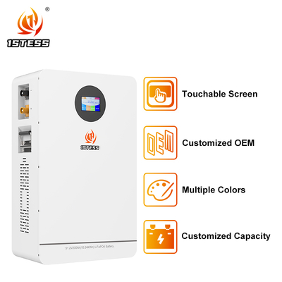 10.24kWh होम एनर्जी स्टोरेज 51.2V 200Ah -20°C~60°C रेंज