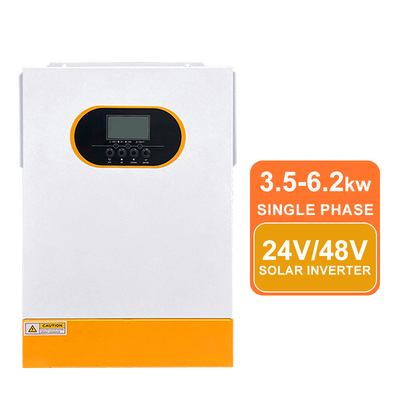 उच्च दक्षता 24V 3.5kW हाइब्रिड सौर इन्वर्टर 48V 5.5kw 6.2kw सौर इन्वर्टर शुद्ध साइन वेव एमपीपीटी चार्जर