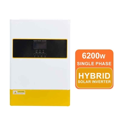 6.2KW ऑफ ग्रिड हाइब्रिड इन्वर्टर उच्च वोल्टेज MPPT शुद्ध साइन वेव 48VDC पर्यावरण संरक्षण एकल तीन चरण