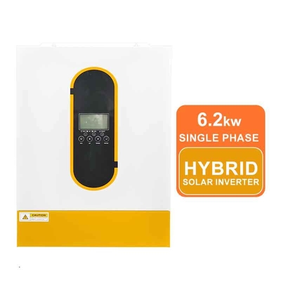 48V 6.2kW हाइब्रिड सोलर इन्वर्टर MPPT ऑन ऑफ ग्रिड