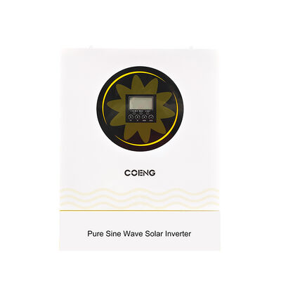 24V 48V हाइब्रिड सोलर इन्वर्टर ऑफ ग्रिड सिंगल फेज एमपीपीटी 3.5kw 5.5kw 6.2kw शुद्ध साइन वेव डस्ट कवर डिजाइन