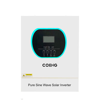 ऑफ ग्रिड हाइब्रिड सोलर इन्वर्टर सिंगल फेज 48V 5.5kw 6.2kw शुद्ध साइन वेव ओवरलोड सुरक्षा और अंतर्निहित एमपीपीटी के साथ