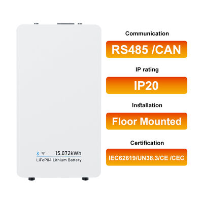 48V 314Ah 15kwh LiFePO4 लिथियम बैटरी पैक ऑल इन वन वॉल माउंटेड होम एनर्जी स्टोरेज यूनिट