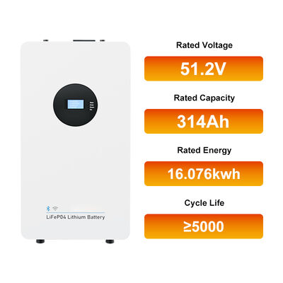 उच्च सुरक्षा 16kWh LiFePO4 बैटरी मॉड्यूल 6000 चक्र 15 वर्ष जीवन